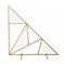3 feet Gold Triangle Geometric Metal Wedding Arch Backdrop Stand Decorations